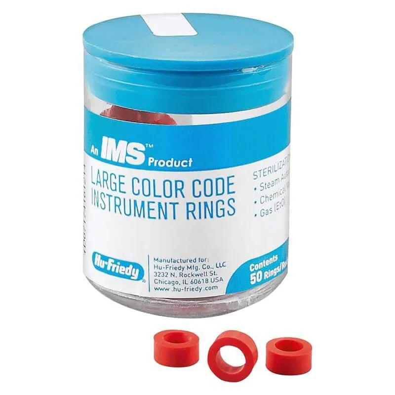 IMS Color Code Instrument Rings, Large, Red, PK/50