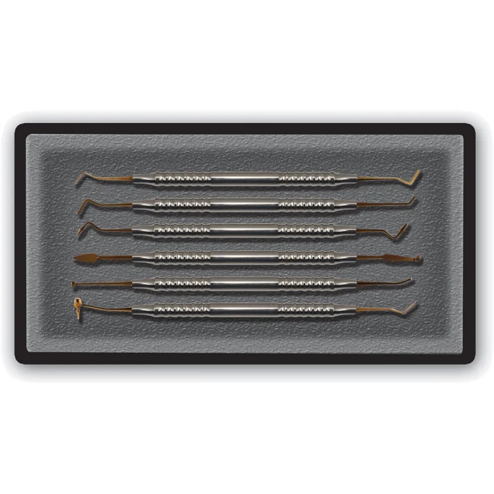 Composite Instruments Set, Gold Finish, 6 Pcs, Handle No. 4
