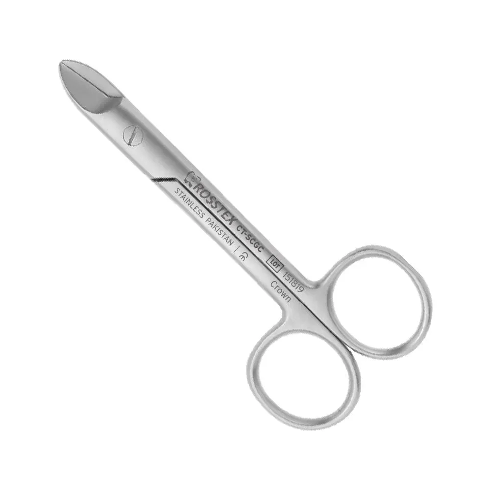 مقص جراحي Crown، 12.0 cm، منحني/مسنن، T/C