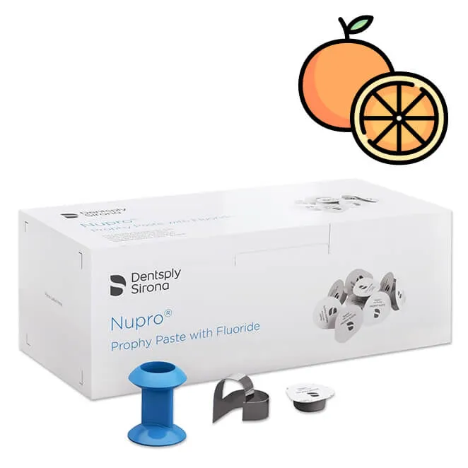 NUPRO Prophy Paste with Fluoride, Coarse, Orange, Cups PK/200