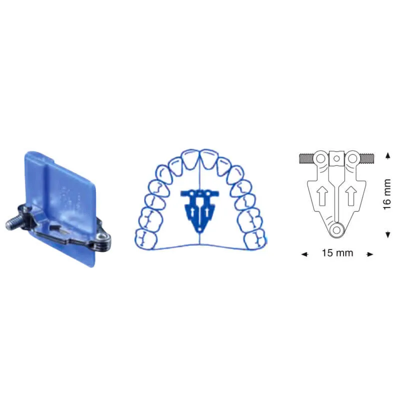 Symmetric Fan-Type Screw, 15mm