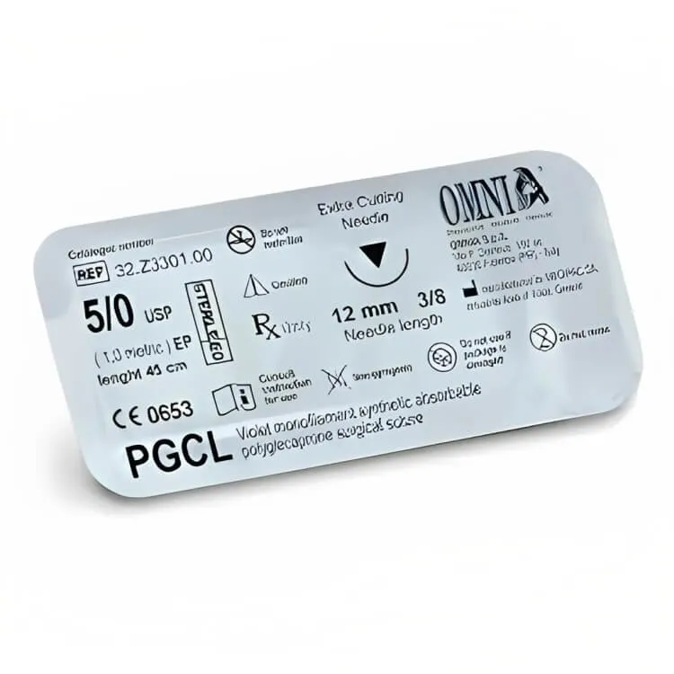 Polypropylene Suture, 5/0 Cutting Edge, 16mm, 1/8 Circle Reverse Cutting