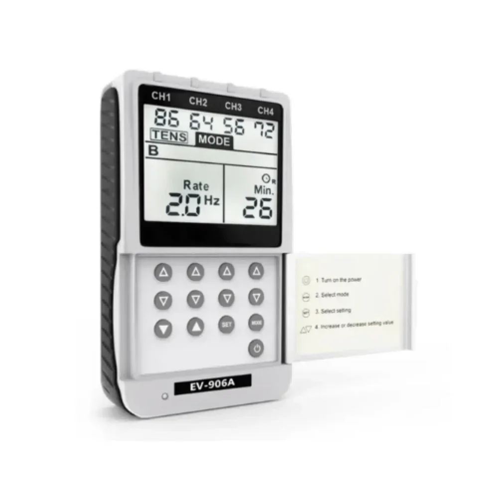 Portable TENS Unit EV-906, 4 Channels