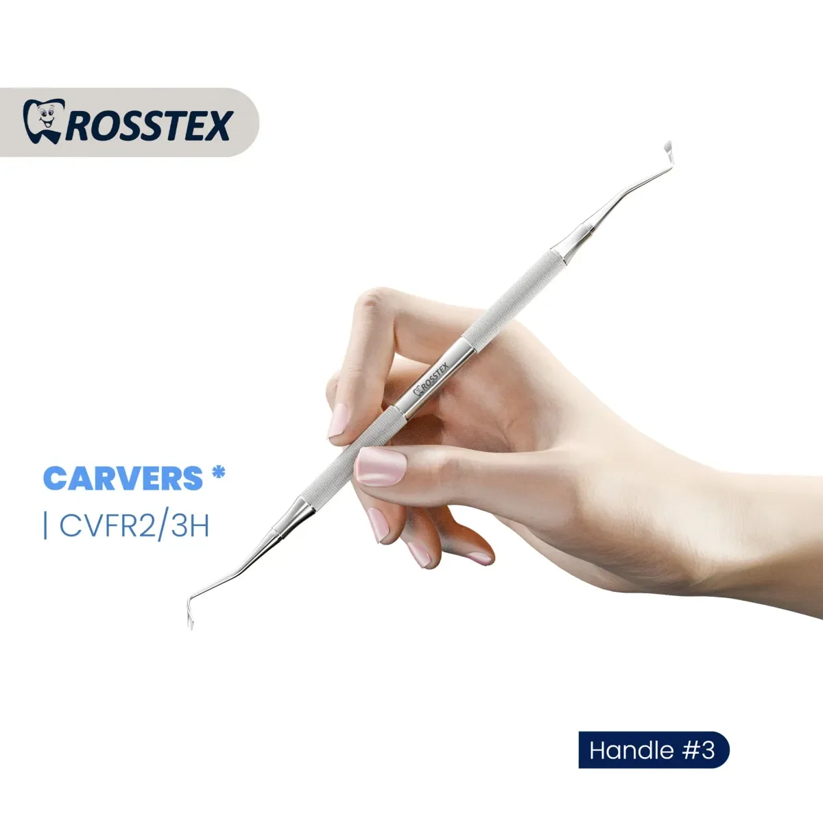 Dental Carver Frahm 2/3H, Diamond Shape, Handle No. 3