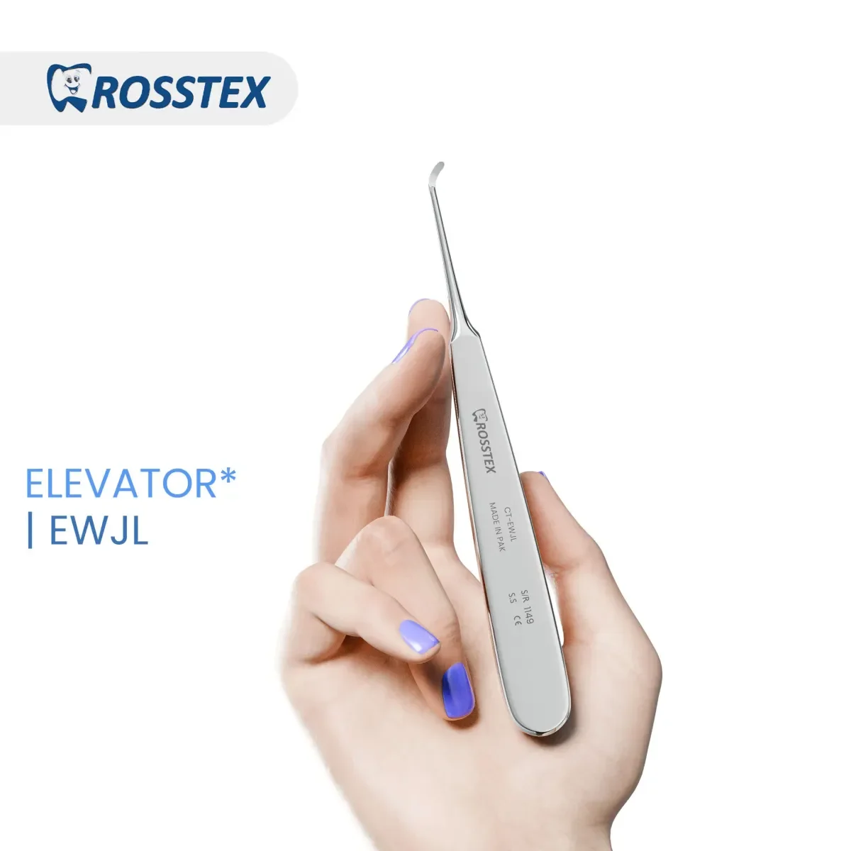 Dental Elevator Warwick James, Left, 2.2 mm Blade