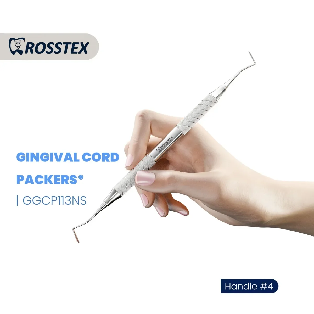 Gingival Cord Packer 113, Non-Serrated, Handle No. 4