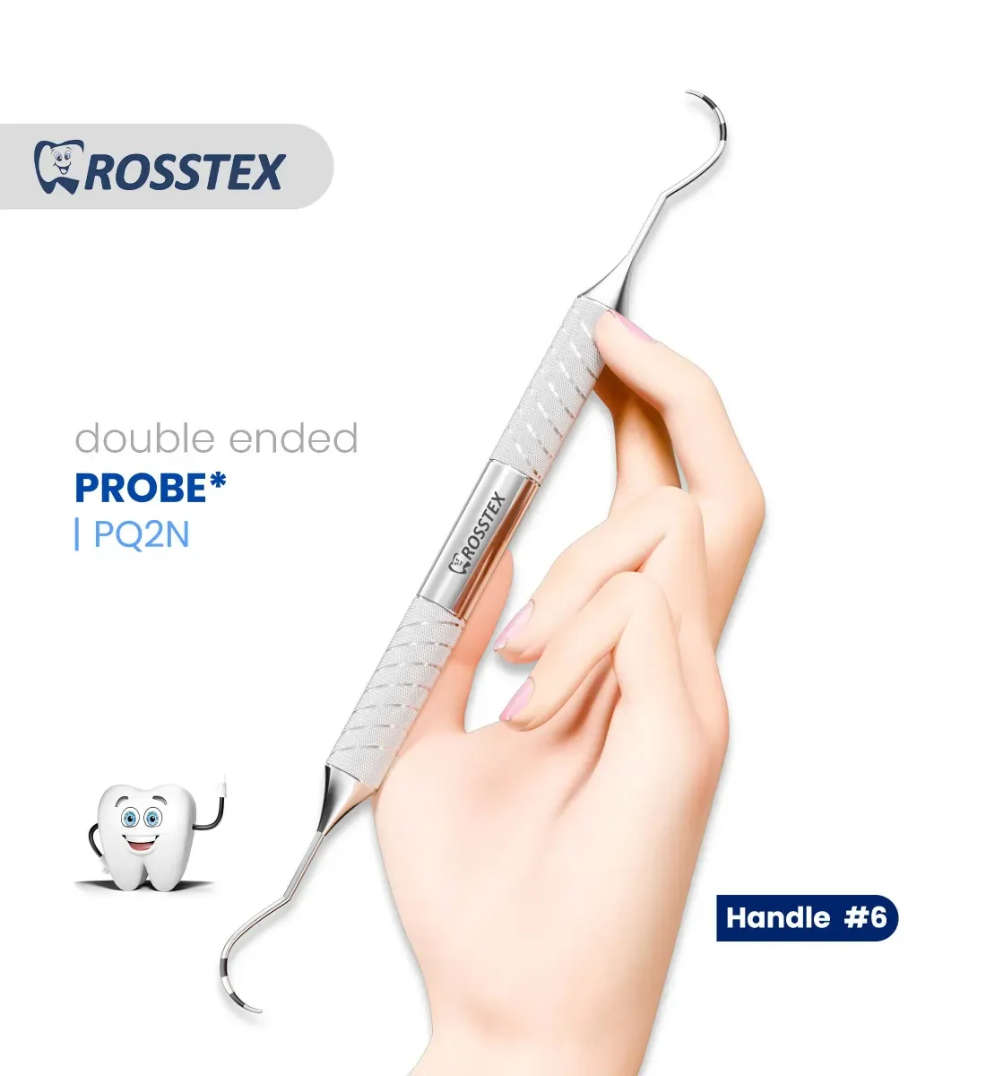 Dental Probe Nabers Q-2N, Color-Coded, Handle No. 6, Double Ended