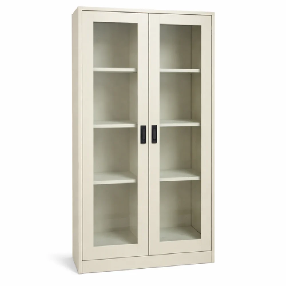 Metal Medical Storage Cabinet, Glass Doors