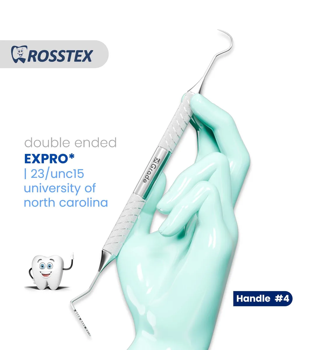Dental Explorer 23/UNC15, Handle No. 4, Double Ended