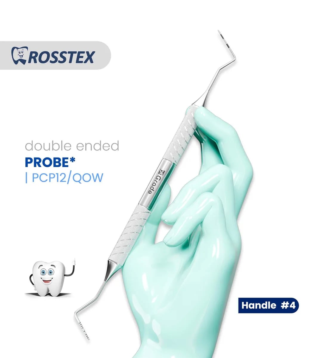 Dental Probe CP-12/Thin Williams, Handle No. 4, Double Ended