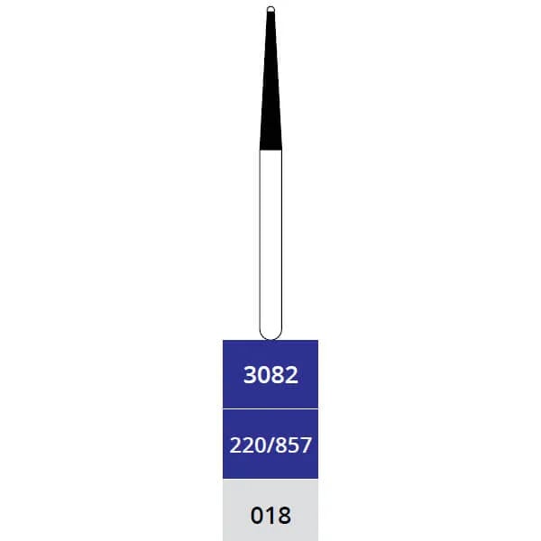 Diamond Bur, Cone Safe End, Medium, FG X-Long 018