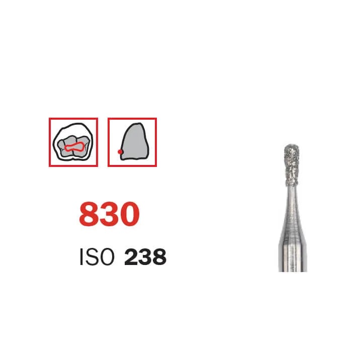 Diamond Bur, FG 010 Short, Medium, Pear ISO #238