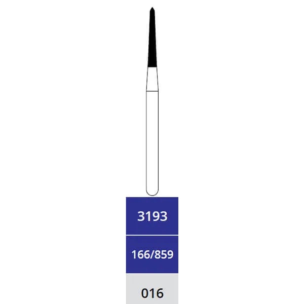 Diamond Bur, Torpedo, Medium, FG X-Long 016, 3193