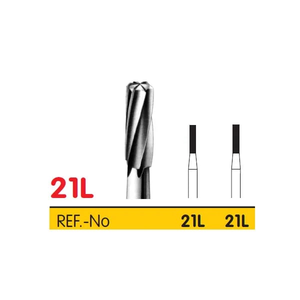 Cylinder Long Carbide Dental Burs FG21L, FG-010