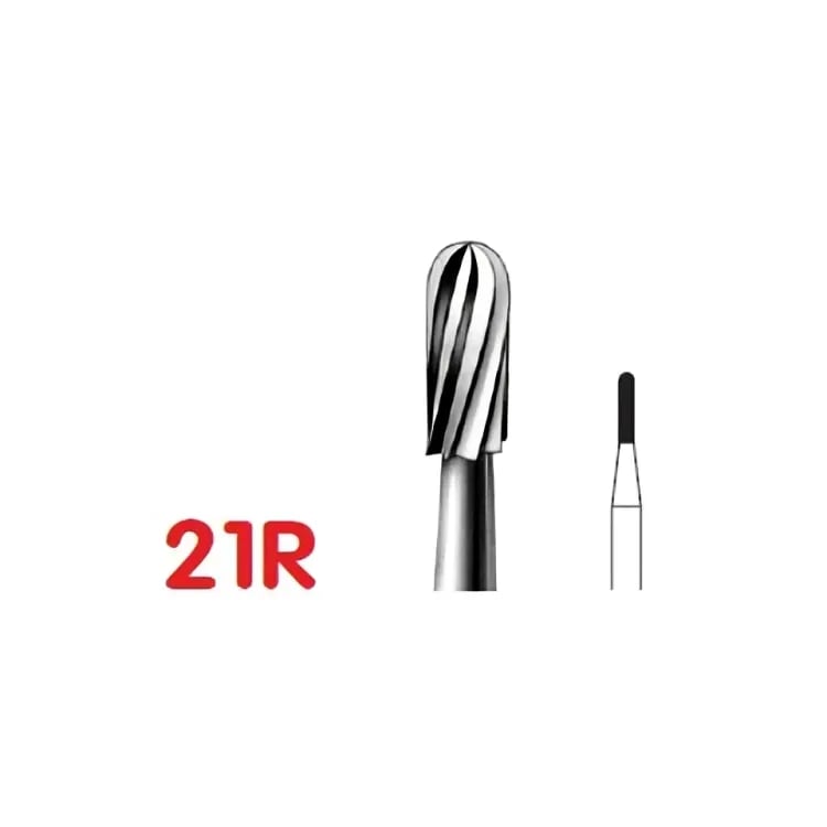 Round-End Cylinder Carbide Dental Burs FG21R, FG-012