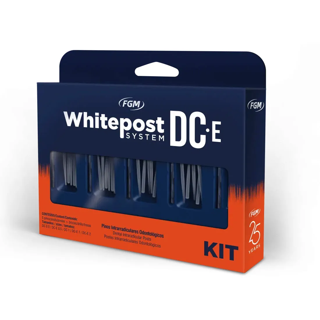White Post DC E Kit, 25 Assorted Posts with Drills