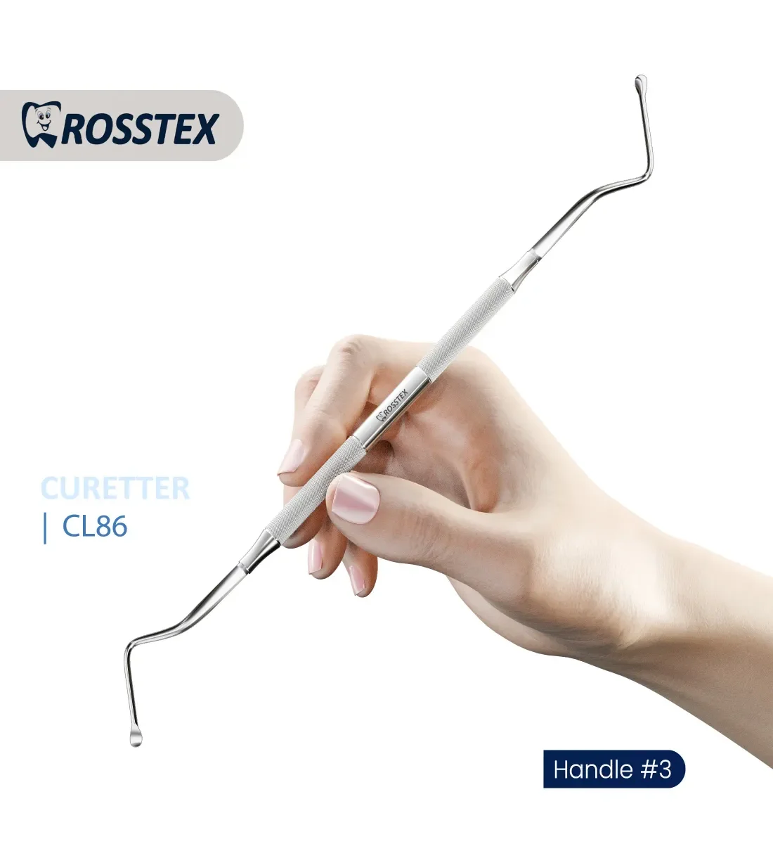 Dental Surgical Curette Lucas 86, Handle No. 3