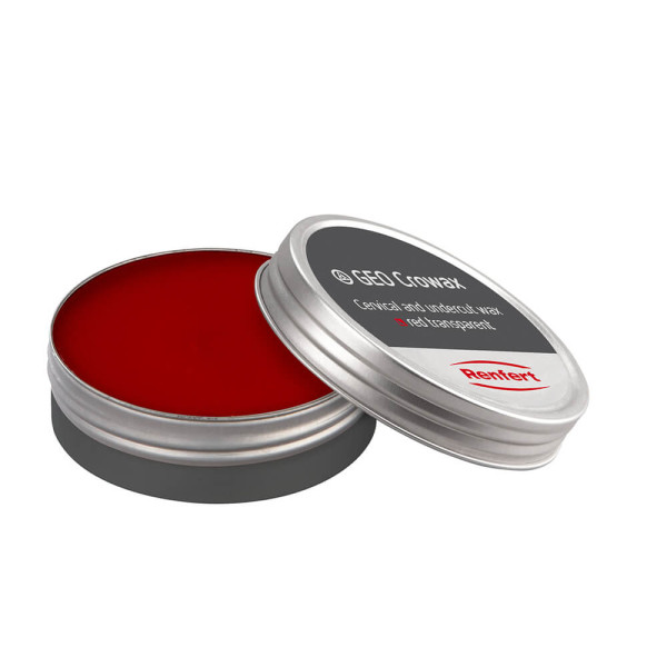 GEO Crowax Cervical and Undercut Wax, Red Transparent 80g - Renfert - 4750600