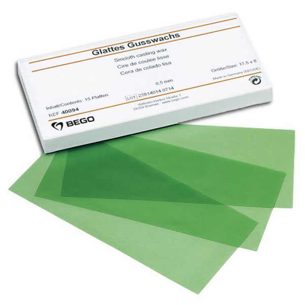 Chrome Cobalt Smooth Wax Green, Thickness 0.50mm PK/15 - BEGO - 40094
