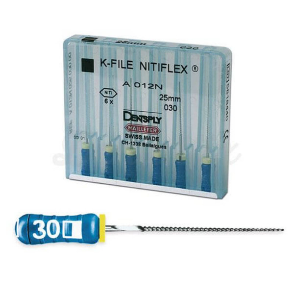 Nitiflex K-File 25mm Size 15-40 Assorted - Dentsply Sirona - A012N0259000