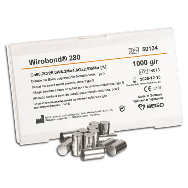 WIROBOND 280 Cobalt-Chromium alloy for crowns & bridges 1Kg - BEGO - 50134