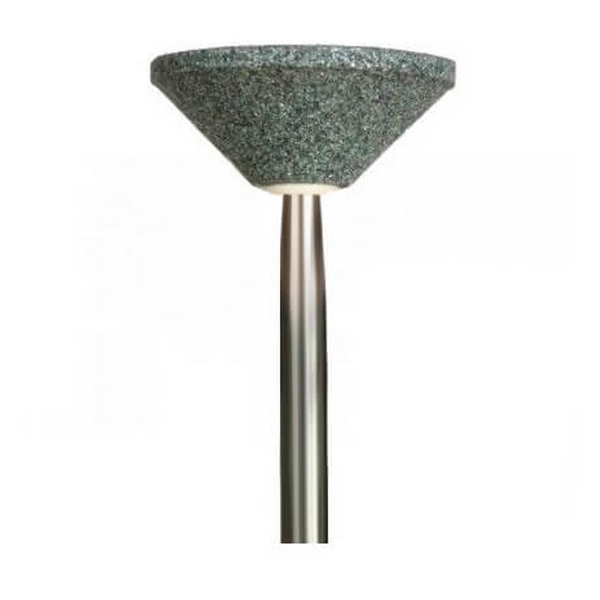 Porcelain Green Abrasive Mounted Inverted Cone, Small, #33, PK/100 - BK Medent - BK-33