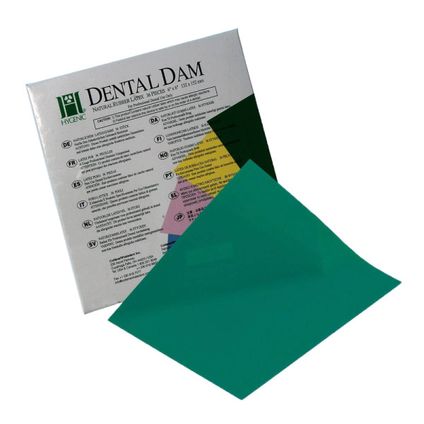 Hygenic Dental Dam 6X6 Thin, Green - Coltene - H02146