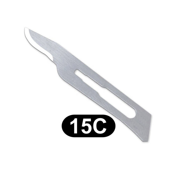 Surgical Blades, Carbon Steel, Sterile #15C - GreetMed - GT040-100-15C