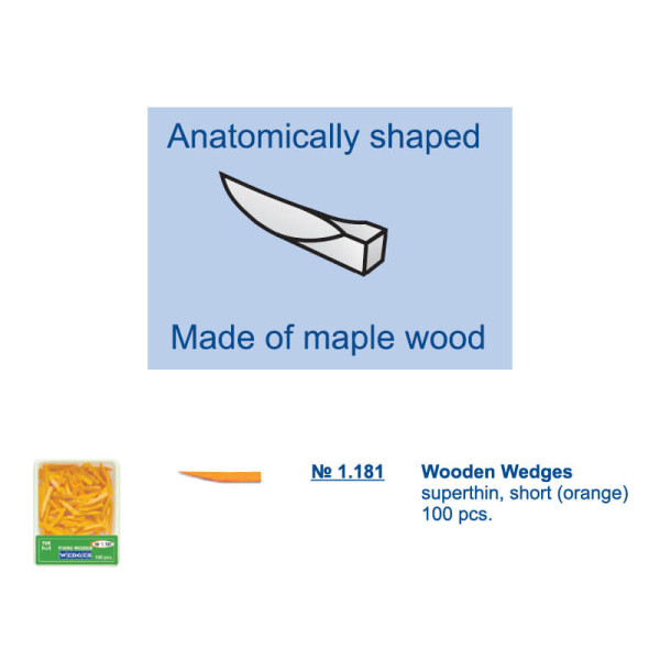 Wooden Wedge, Super-Thin, Short - Layan - 1.181
