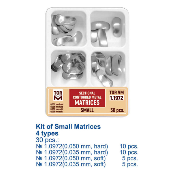 Sectional Contoured Matrices Small (Assorted Hardness), PK/30 - TOR - 1.1972
