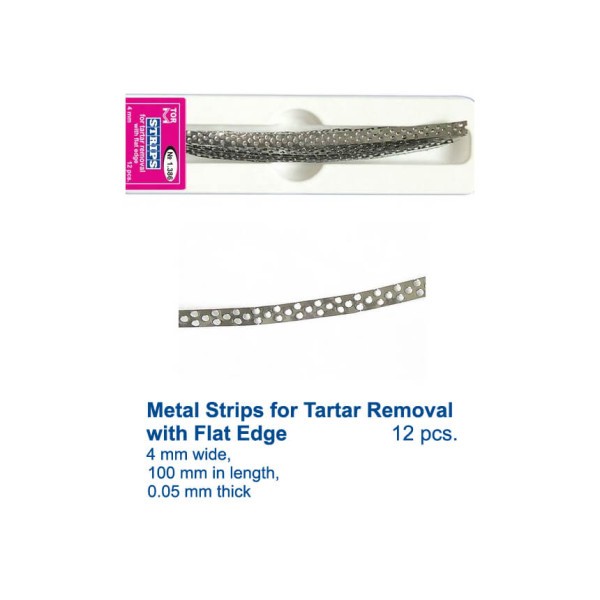 Stripper Perforated Prophylactic Metal Strips, 4mm (Tartar Remover) - Layan - 1.386