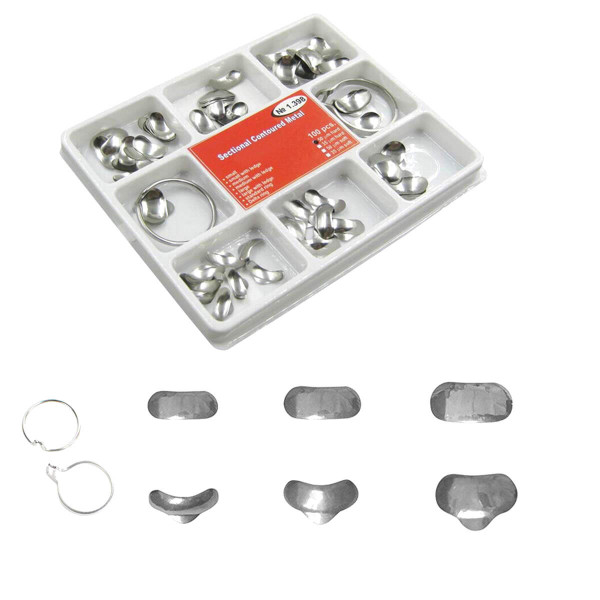 Universal Kit of Sectional Contoured Matrices, PK/100 with 2 Rings - Layan - 1.398