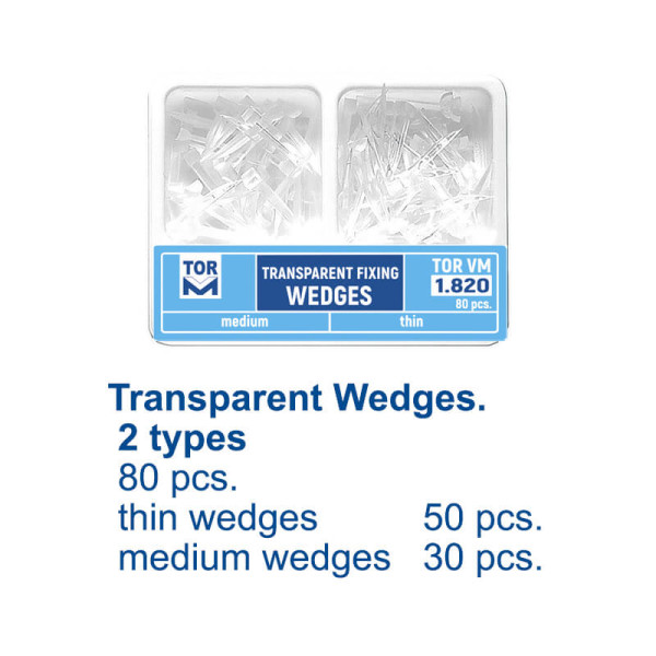 Transparent Plastic Wedges, Thin and Medium - TOR - 1.82