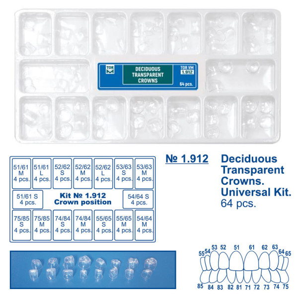 Deciduous Transparent Crowns Universal Kit - TOR - 1.912