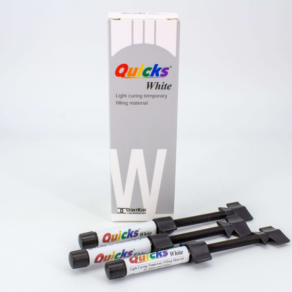 Quicks, Temporary Light Cure Filling Material, White - DentKist - 800-140-W