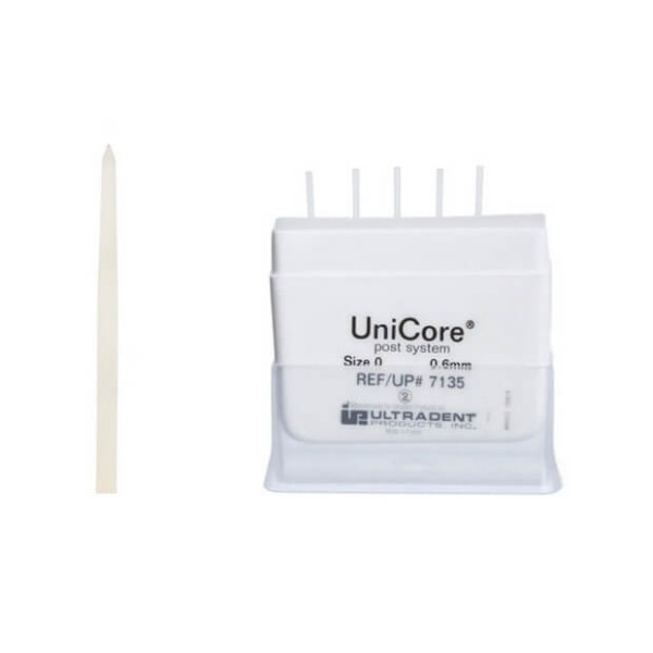 UniCore Post Size #0 (0.6mm) White - Ultradent - 7135
