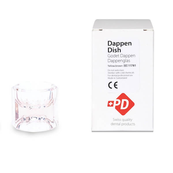 Glass Dappen Dish, White Opaque - PD - 11784
