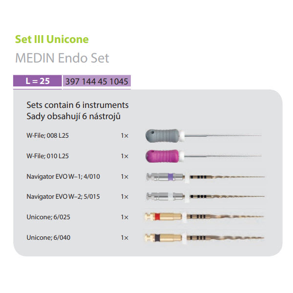 Endo Unicone III L25 Set - Medin - 144451045