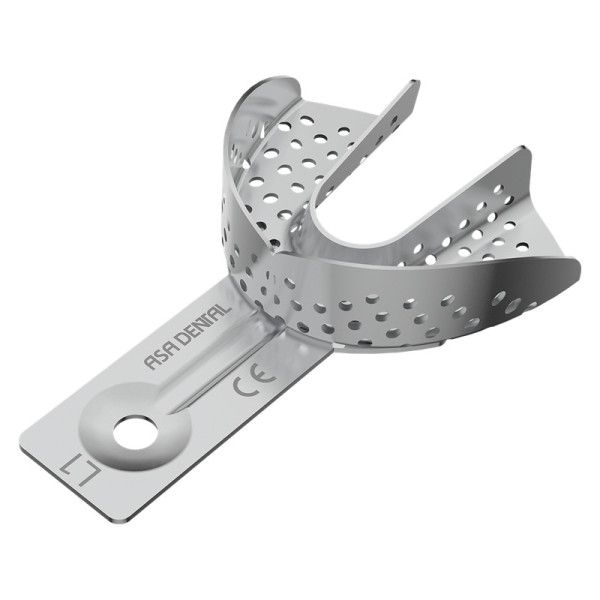 Aluminium Perforated Lower Impression Tray, XX Small, Without Rim - ASA Dental - 2800-L1
