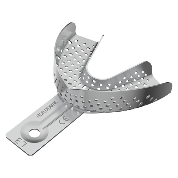 Aluminium Perforated Lower Impression Tray, Small, Without Rim - ASA Dental - 2800-L3