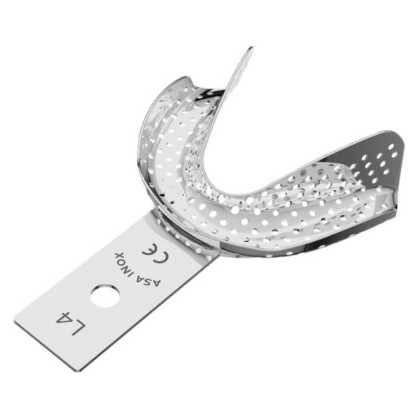 S.S. Perforated Impression Tray Edentulous M Lower - ASA Dental - 2813-L4