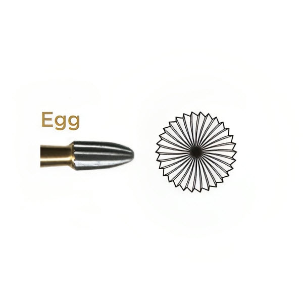 Trimming & Finishing Carbide Bur, Egg, FG-018, 30 Blades - Dentsply Sirona -