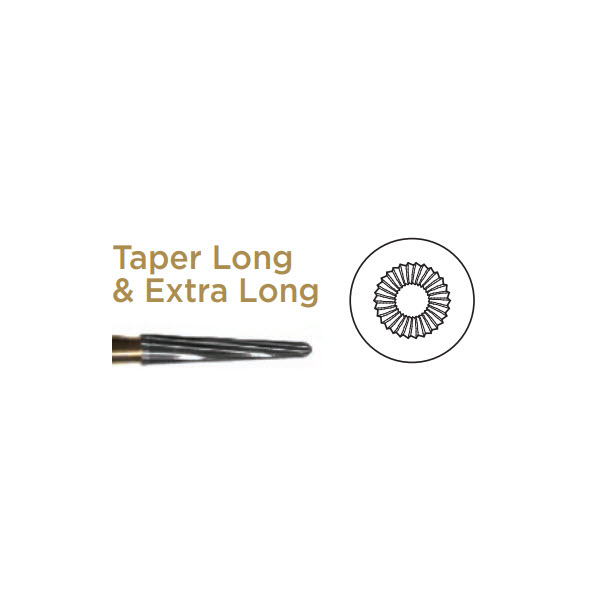 Trimming & Finishing Carbide Bur, Taper Long, FG-010, 30 Blades - Dentsply Sirona -