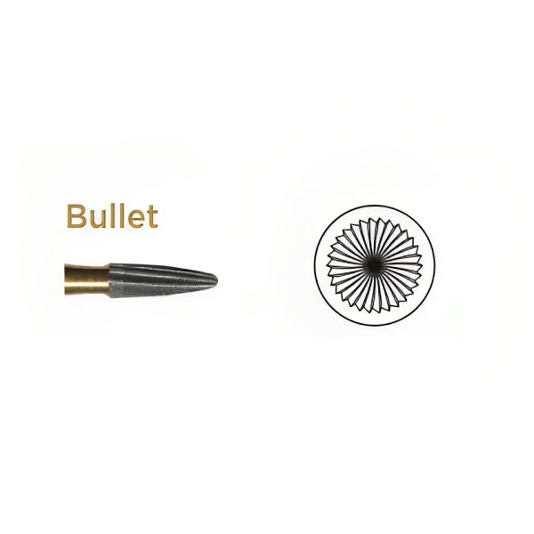 Trimming & Finishing Carbide Bur, Bullet, FG-012, 30 Blades - Dentsply Sirona -
