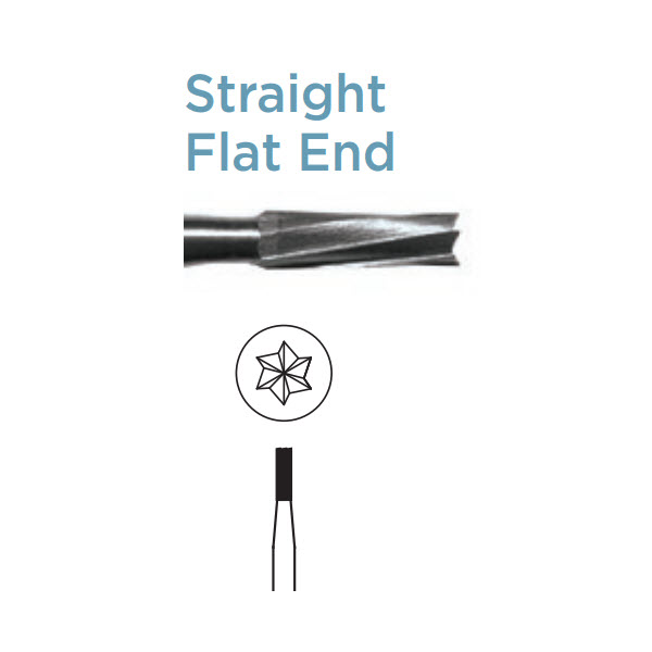 Oral Surgery Carbide Bur, Straight Flat End, FG X-Long 010 - Dentsply Sirona -