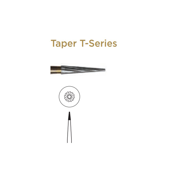 Trimming & Finishing Carbide Bur, Taper T-Series, FG-009, 12 Blades - Dentsply Sirona -