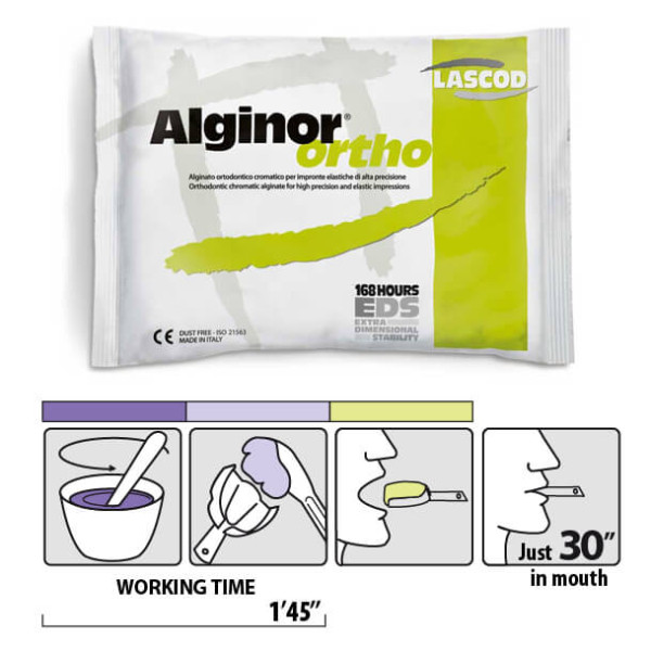 Alginor Ortho Alginate, Purple/Lilac/Green, Fast (1:45 min) - Lascod - KOR302
