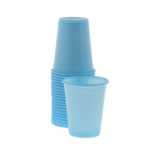 Monoart Plastic Cups, 200cc, Color Light Blue, PK/100 - Euronda - 21410012