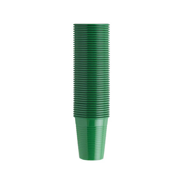 Monoart Plastic Cups, 200cc, Color Green, PK/100 - Euronda - 21410013
