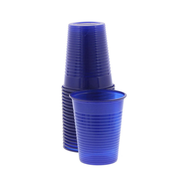 Monoart Plastic Cups, 200cc, Color Blue, PK/100 - Euronda - 21410015